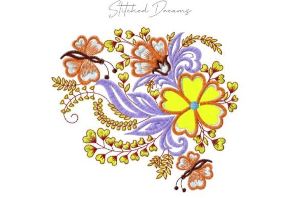 Beautiful Flowers Digital Embroidery Design