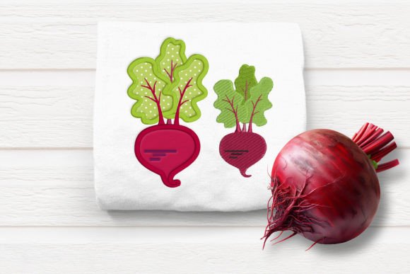 Beet Applique and Embroidery
