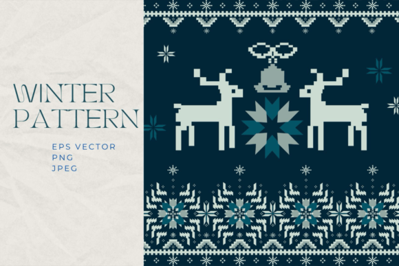Embroidery Winter Folk Pattern