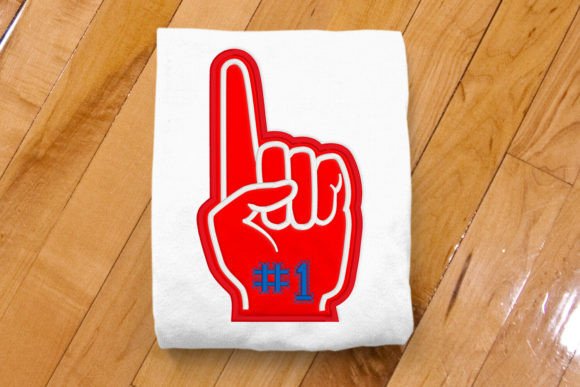 Foam Finger 1 Applique Embroidery