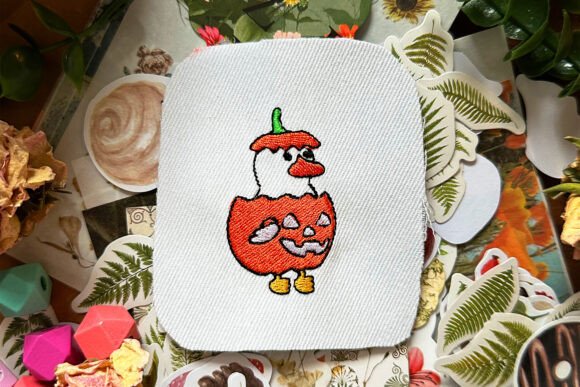 Halloween Goose Machine Embroidery Design