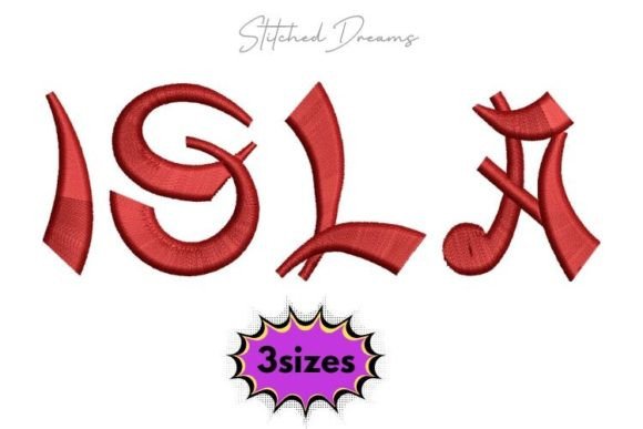 Isla Name Embroidery Design
