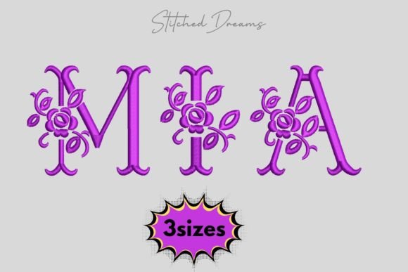 Mia Name Embroidery Design