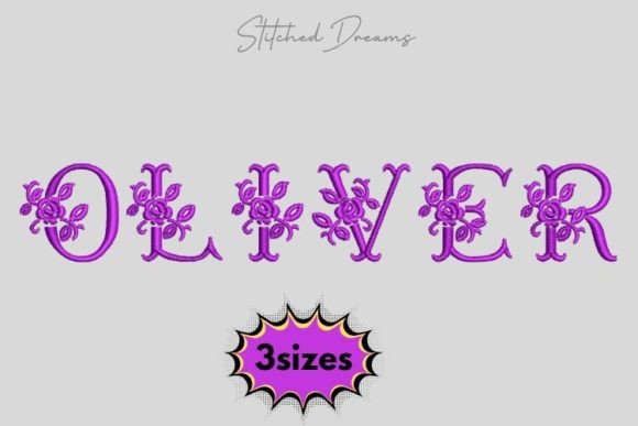 Oliver Name Embroidery Design