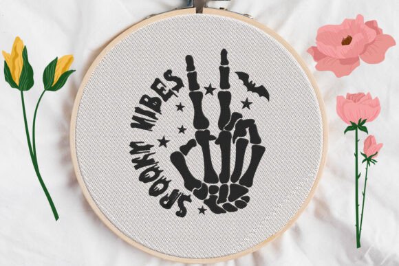 Spooky Vibes Halloween Embroidery